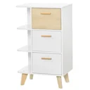 Sideboard Kommode Schrank mit 3 offenen Ablagen Schubladen Aufbewahrungsschrank Mehrzweckschrank für Wohnzimmer Schlafzi