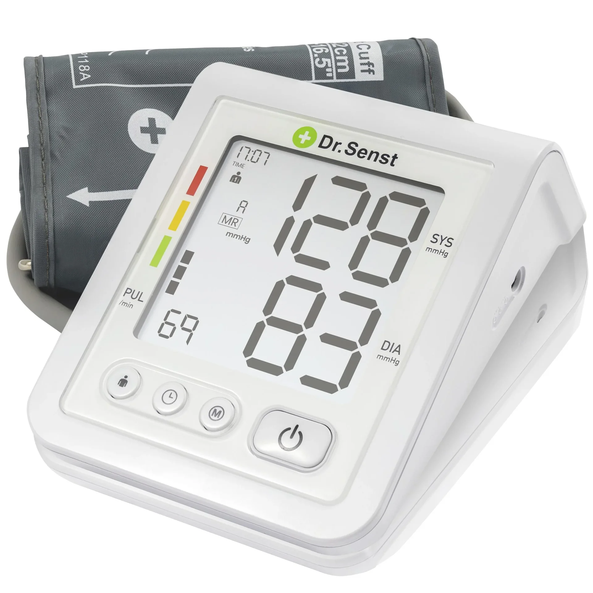 Oberarm-Blutdruckmessgerät, mit Pulsmessung und Arrhythmieerkennung