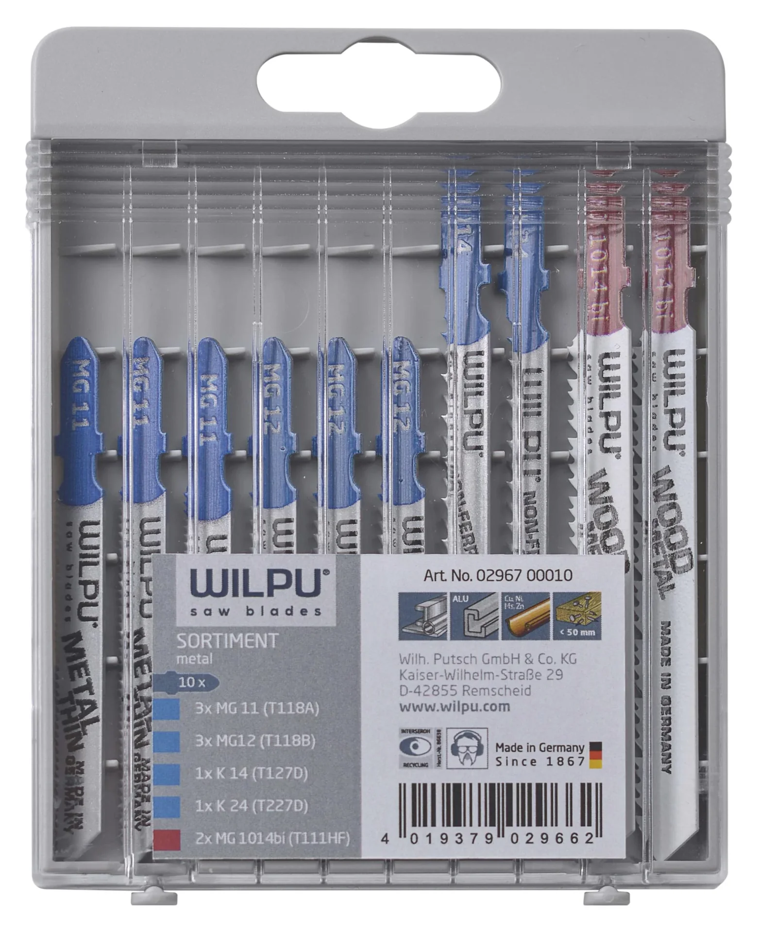 Stichsägeblatt Set 10-teilig für Metall und Holz