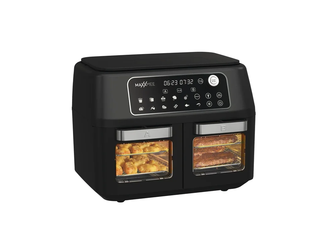 Heißluft-Fritteuse Doppelkammer 11 l, 2400 W