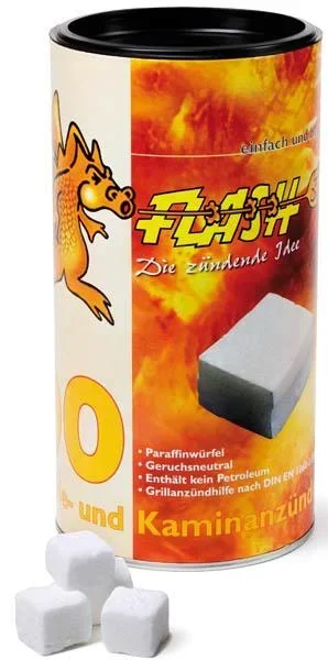 Grill- und Kaminanzünder, 100 Würfel auf Paraffinbasis in einer Dose