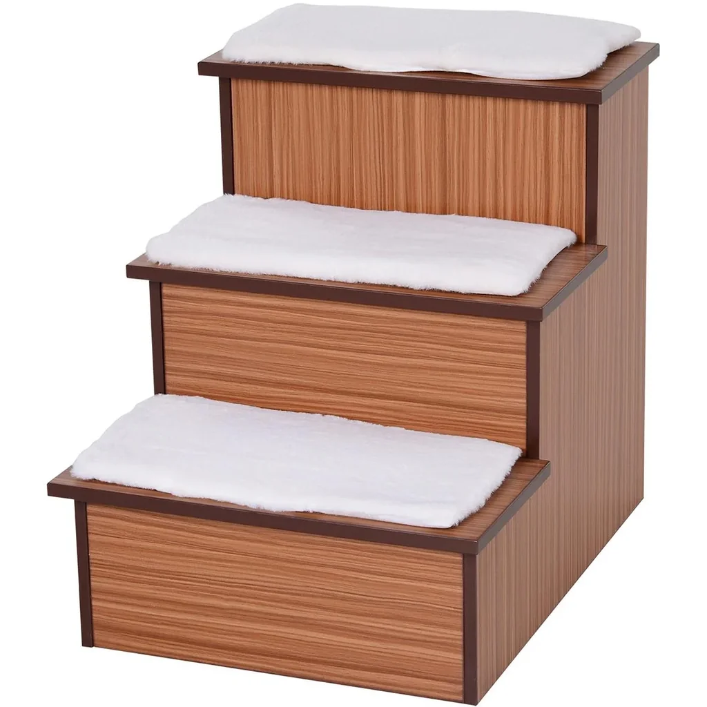 Hundetreppe mit Staukästen MDF-Plüsch