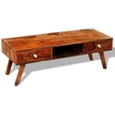 TV-Schrank mit 2 Schubladen 40 cm Massivholz Sheesham