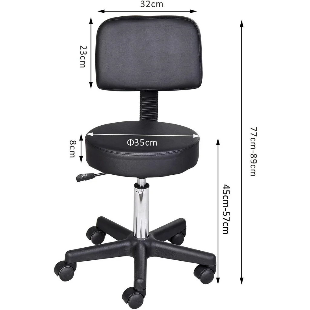 Rollhocker Kosmetikhocker Drehhocker Profi Salon