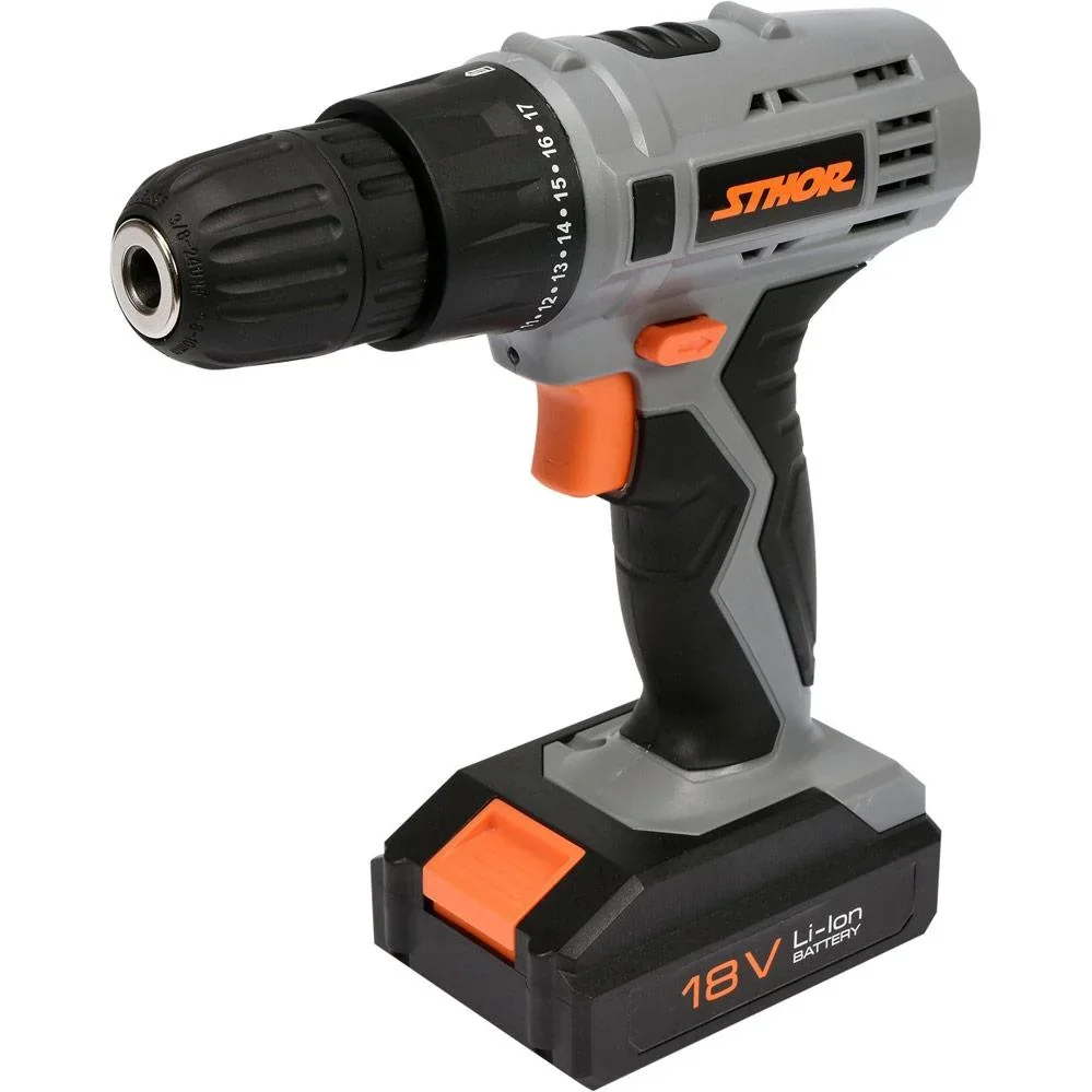 Akkubohrmaschine mit Akku und Ladegerät - 18V - 10mm - 17Nm