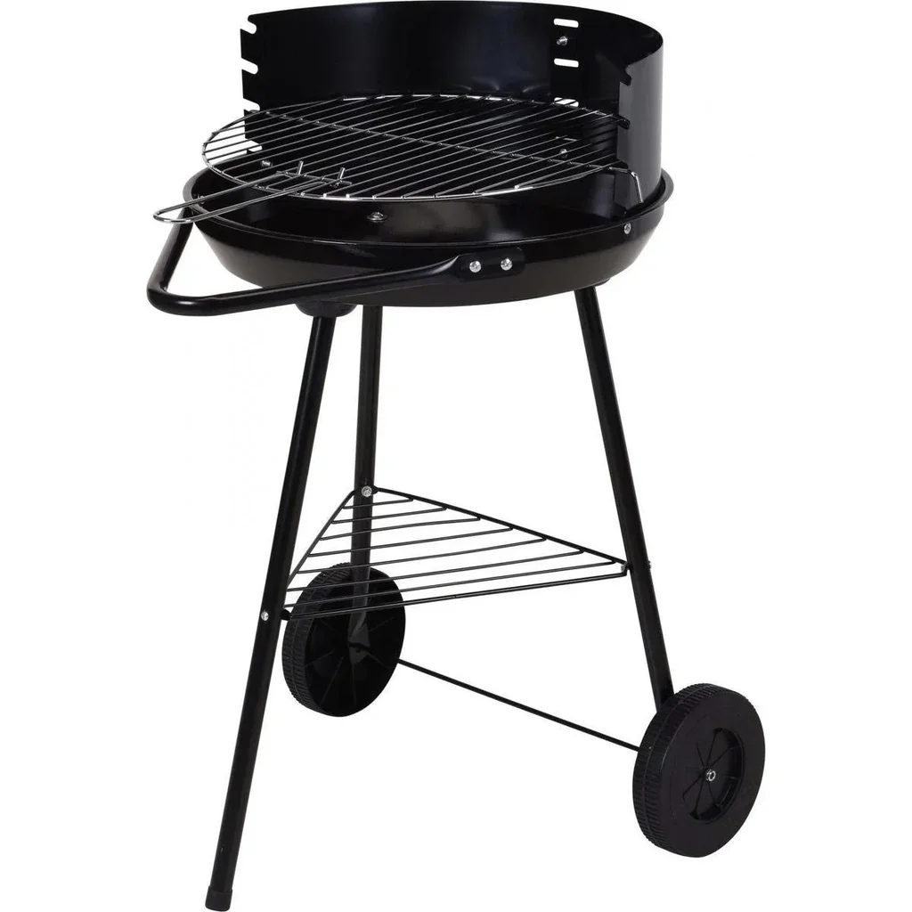 BBQ Holzkohlegrill - Grillfläche Ø 42 cm - Halb offen - Edelstahl