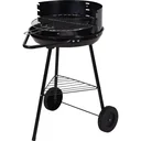 BBQ Holzkohlegrill - Grillfläche Ø 42 cm - Halb offen - Edelstahl