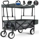 Faltbarer Wohnwagen - Mit Dach - Grau