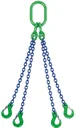 Anschlagkette 4GK10-GKH, Ø 8 mm x 1,0 m Nutzlänge, Tragfähigkeit 5,3 t (0-45°) / 3,75 t (45-60°), 4-strängig, GK 10