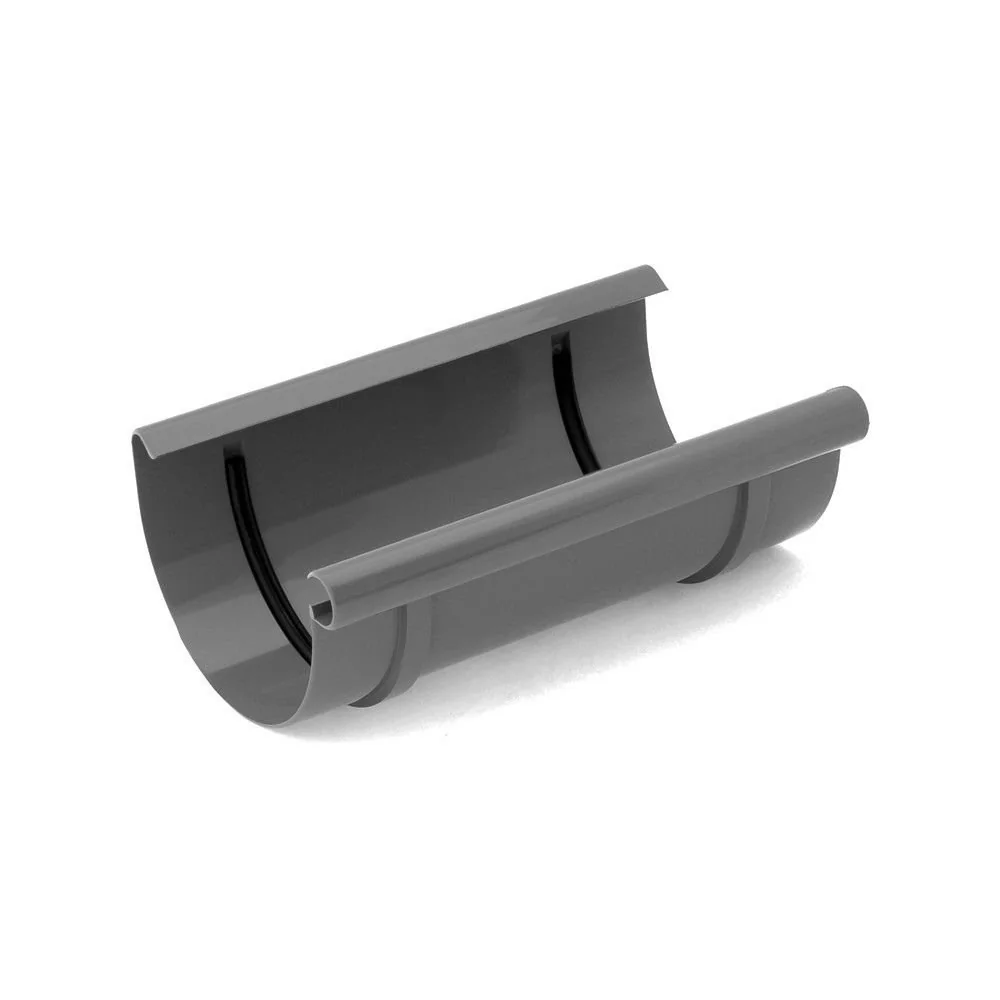 Rinnenverbinder graphit, Dachrinne 75mm, Regenrinne Zubehör