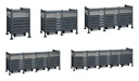 Mülltonnenverkleidung Planum 3er Box, 120 cm, anthrazit