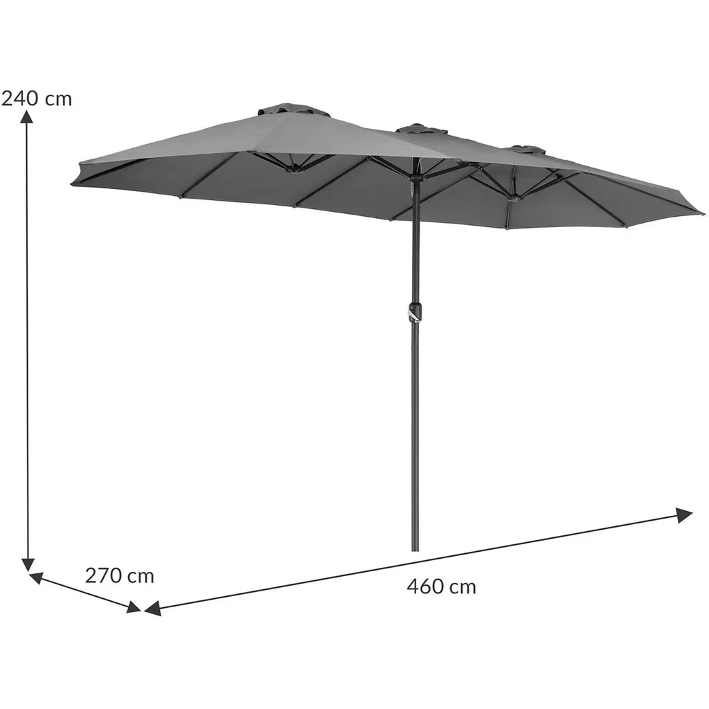 Sonnenschirm - Anthrazit - UV-Schutz 40+
