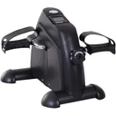 Heimtrainer Mini Bike Pedaltrainer Trainingsrad Fahrradgerät mit LCD-Display Metall Schwarz 39 x 40 x 31 cm