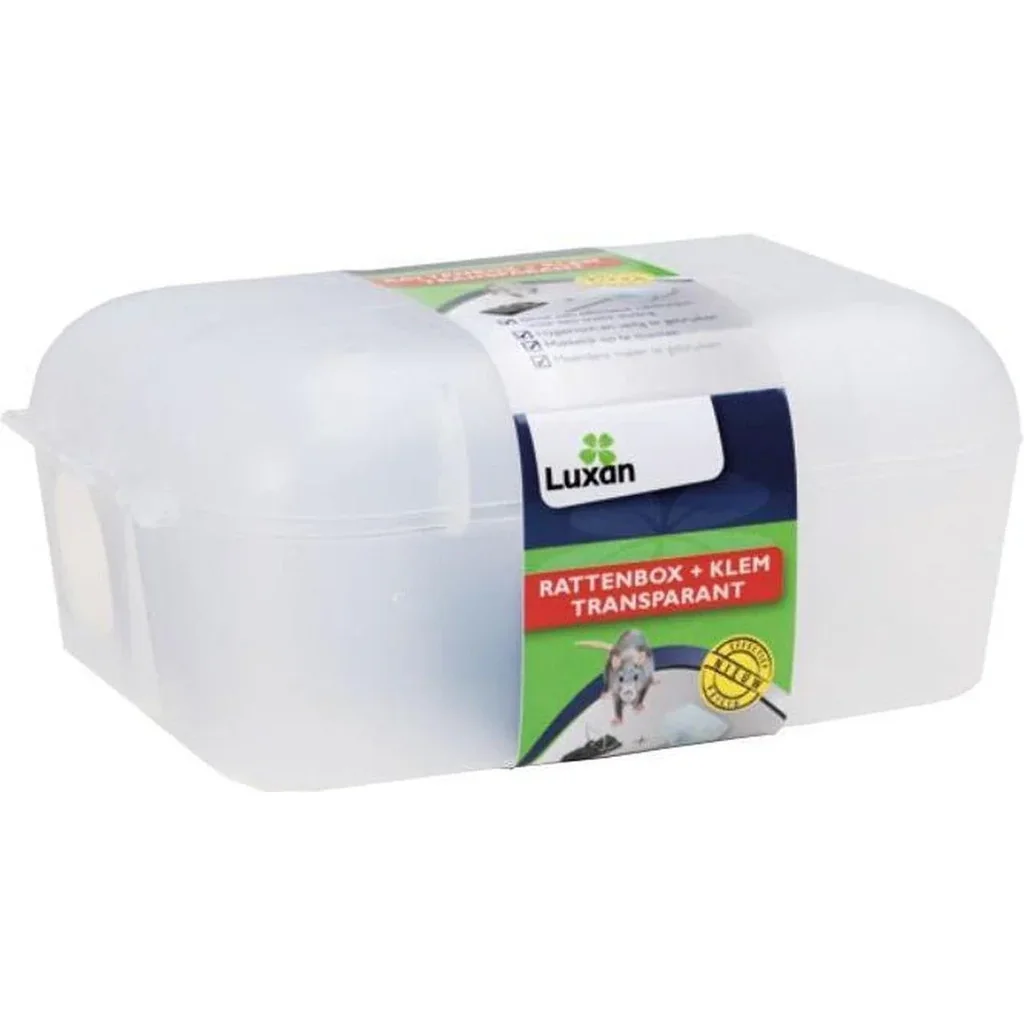 Luxan Rattenfalle + Klemme - Transparent