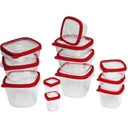 Edco Lebensmittel-Aufbewahrungsboxen 24 Stk. Rot BPA-frei