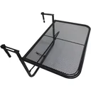 Balkonhängetisch Hängetisch höhenverstellbar viereckig Terrasse Metall Schwarz L60 x B56,5 x H45 cm