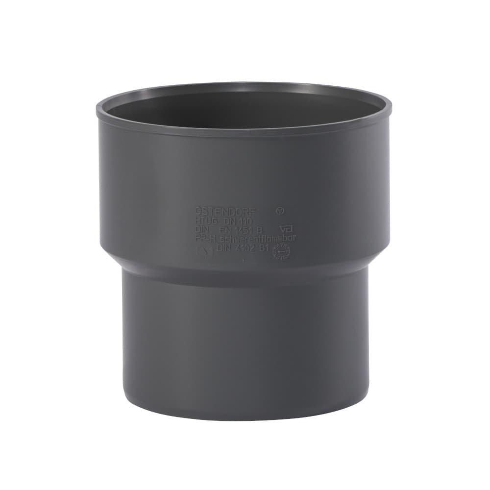 HT Rohr 110, HTsafeUG Anschluss, Guss Abwasserrohr, DN/OD
