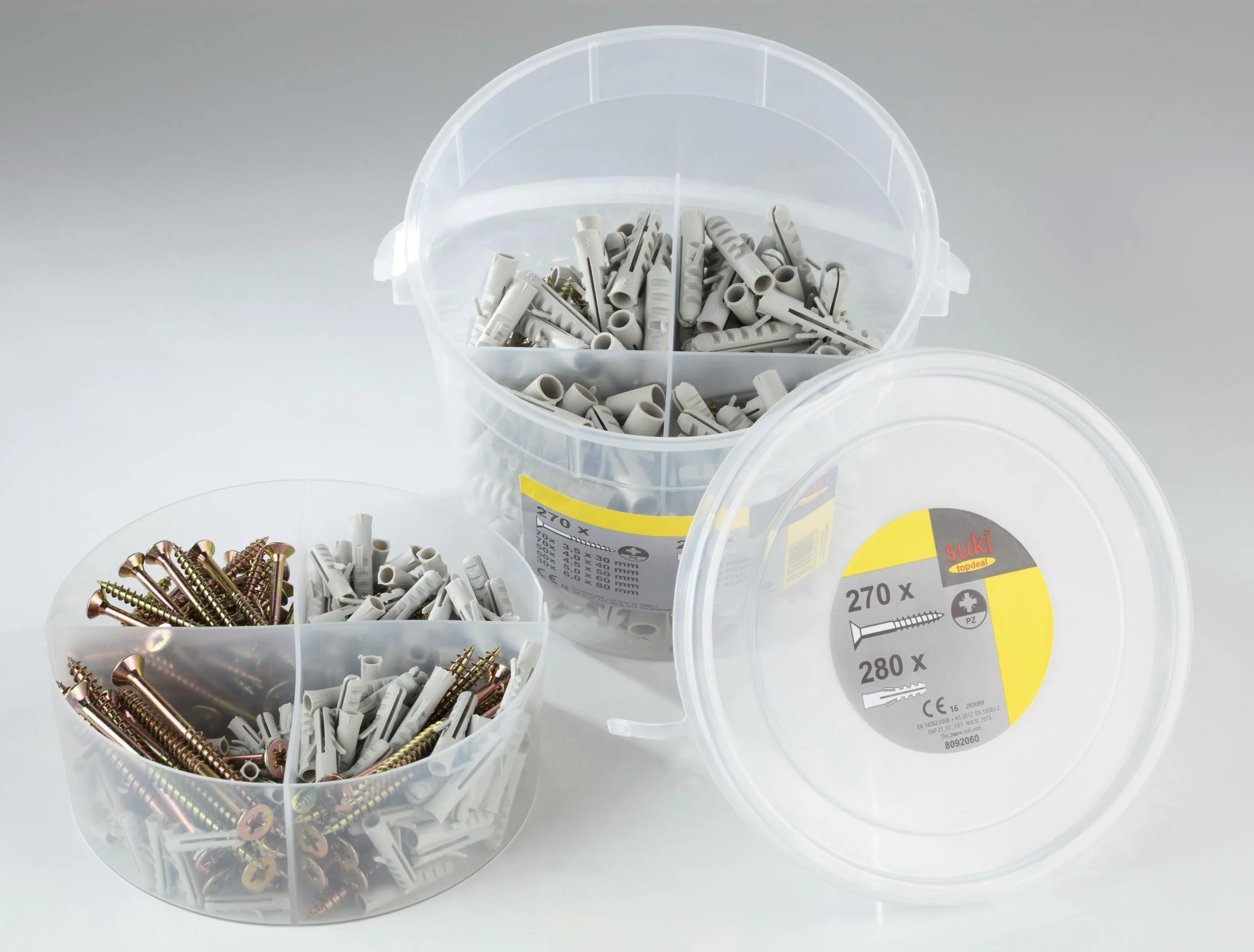 Schrauben- und Dübel Sortiment 550-teilig