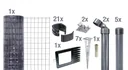 Fix-Clip Pro als Zaun-Komplettset, mit Einschlagbodenhülse, anthrazit, Höhe 81 cm, Länge 10 m