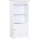 Badschrank Wäscheschrank Küchenschrank Lagerschrank MDF Weiß 40 x 23 x 80 cm