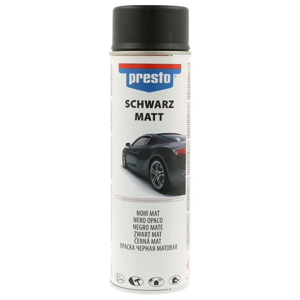 Rallye-Spraydose, Farbe schwarz, matt, 500 ml