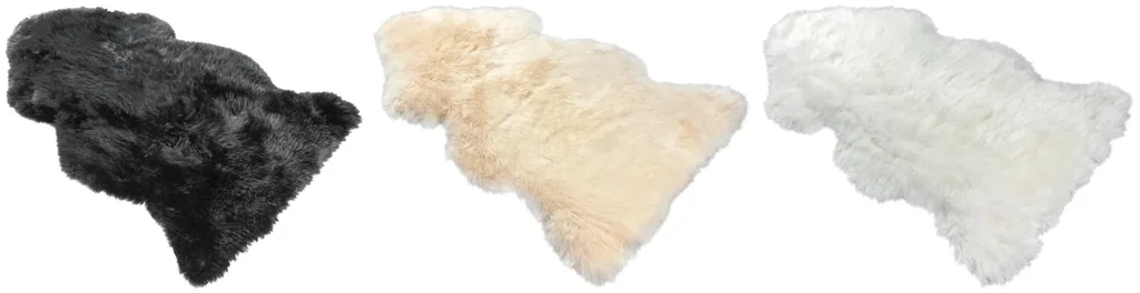 Lammfell in Tierform Beal, beige, 100-105 cm lang