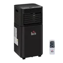 Mobiles 4-in-1 Klimagerät 24-Stunden-Timer 2 Geschwindigkeitsstufen 860W LED-Display ABS schwarz 30,5 x 32,5 x 68 cm