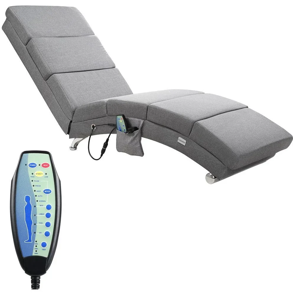 Relaxliege - grau mit Massage- und Heizfunktion