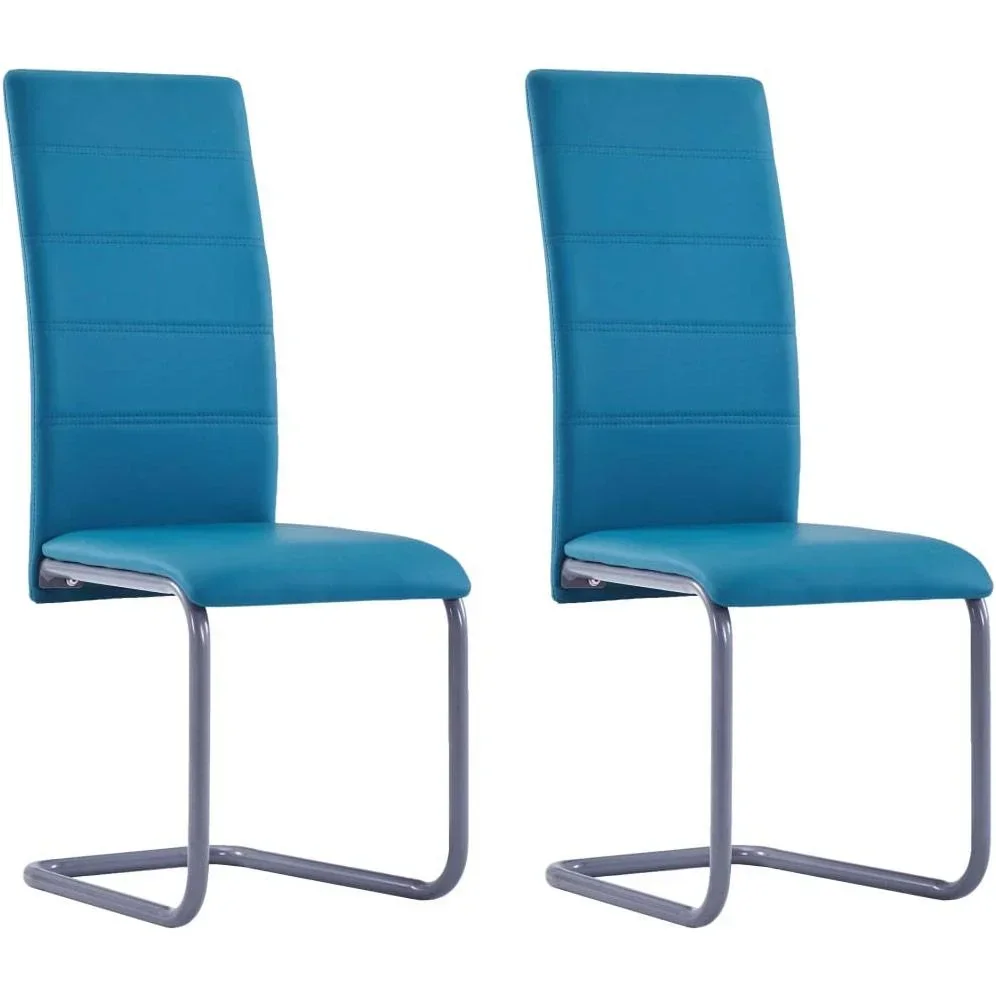 Esszimmerstühle 2-Sitzer Kunstleder blau