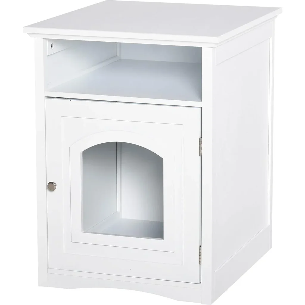 3in1 Toilettenschrank für Katzen weiß