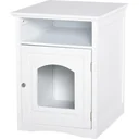 3in1 Toilettenschrank für Katzen weiß
