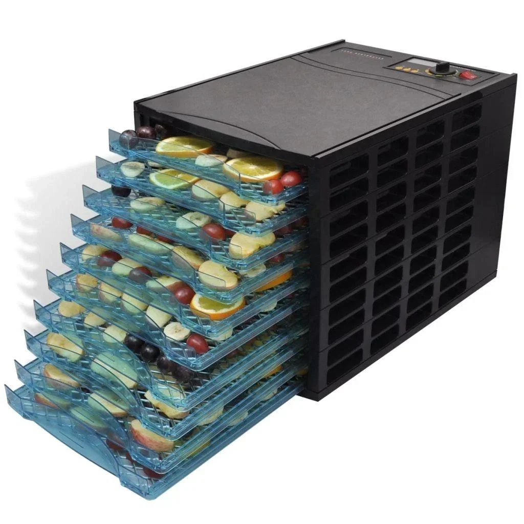 Speisetrockner mit 10 Tabletts quadratisch