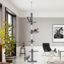 Kratzbaum Kletterbaum Spielbaum deckenhoch höhenverstellbar Katzenkratzturm für Katzen