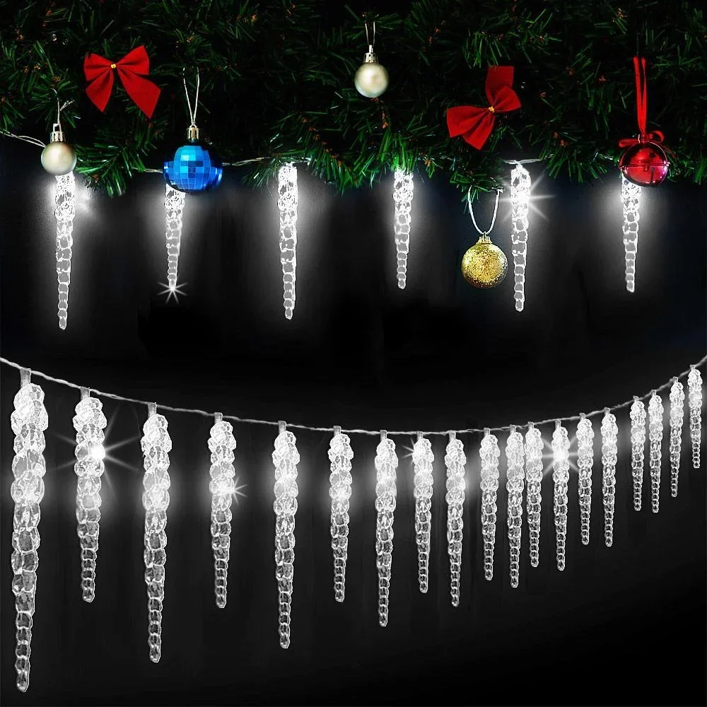 Weihnachts-Eiszapfen-Lichterkette 40 LED 10,4m