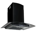 Wandhaube 756 m³/h 60 cm Edelstahl schwarz