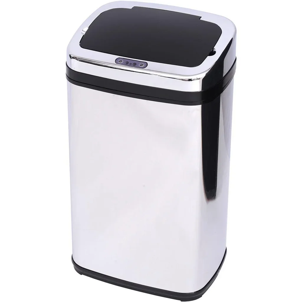 Edelstahl Automatik Sensor 30L Mülleimer Abfalleimer IR Sensor (viereckig)