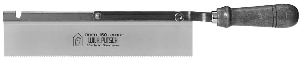 Feinsäge - gekröpft und verstellbar, für Holz und Kunststoffe, 250 mm Schnittlänge
