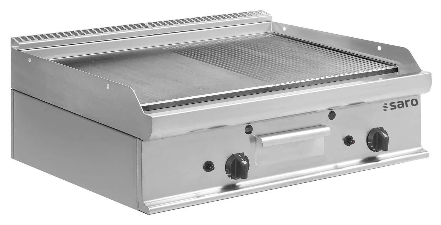 Saro Griddleplatte Gas (Tischmodell) E7/KTG2BBM - Professionelle Großflächen-Zubereitung für die Gastronomie