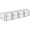 Folientunnel mit 4 Türen transparent/dunkelgrün