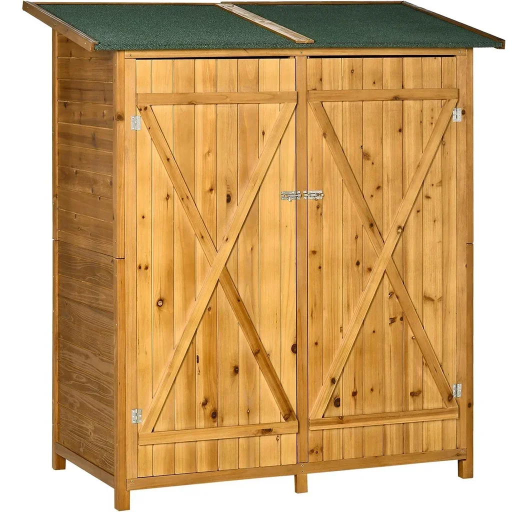 Gartenhaus für Werkzeugaufbewahrung - Bitumendach - Weißholz - 140 x 75 x 160 cm