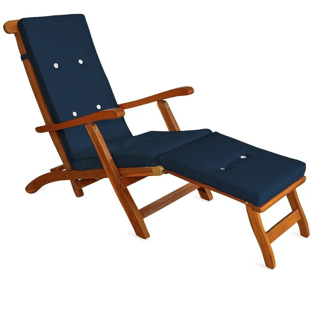 Garten-Kissen - Für Liege - Blau - 173x43x6cm