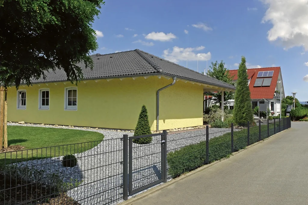 Doppelstabmattenzaun Komplettset, anthrazit, Höhe 160 cm, Länge 22 m