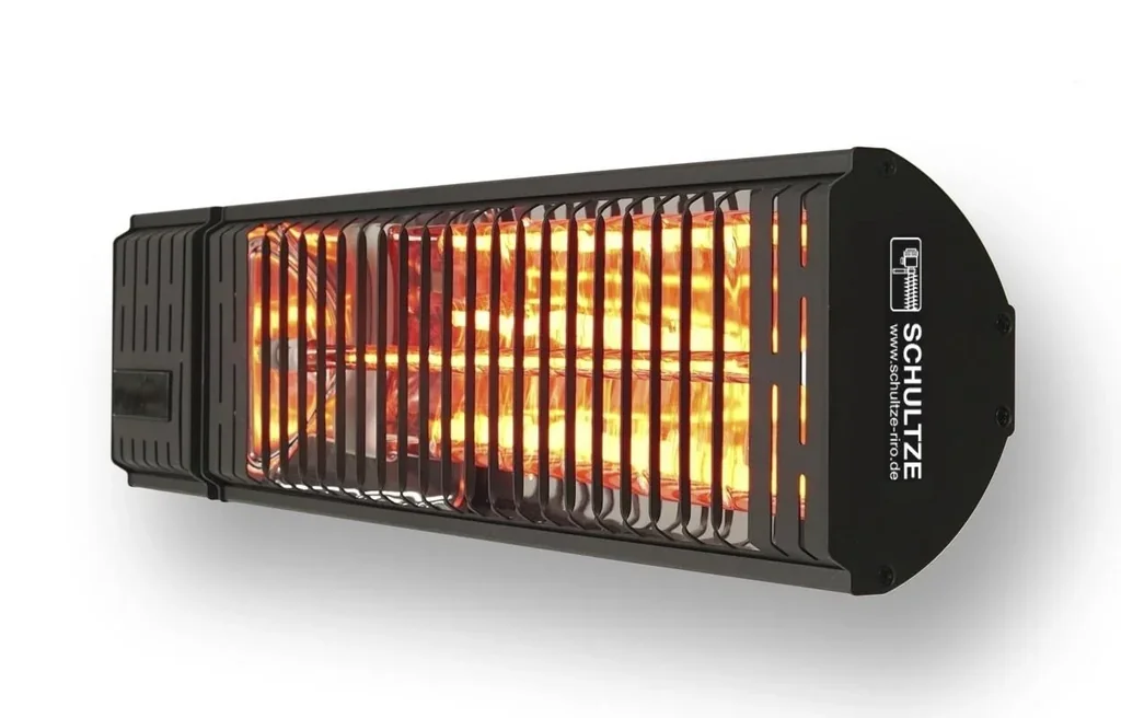 IR-Heizstrahler, dimmbar mit Fernbedienung, 2000W 230V, IP54, schwarz