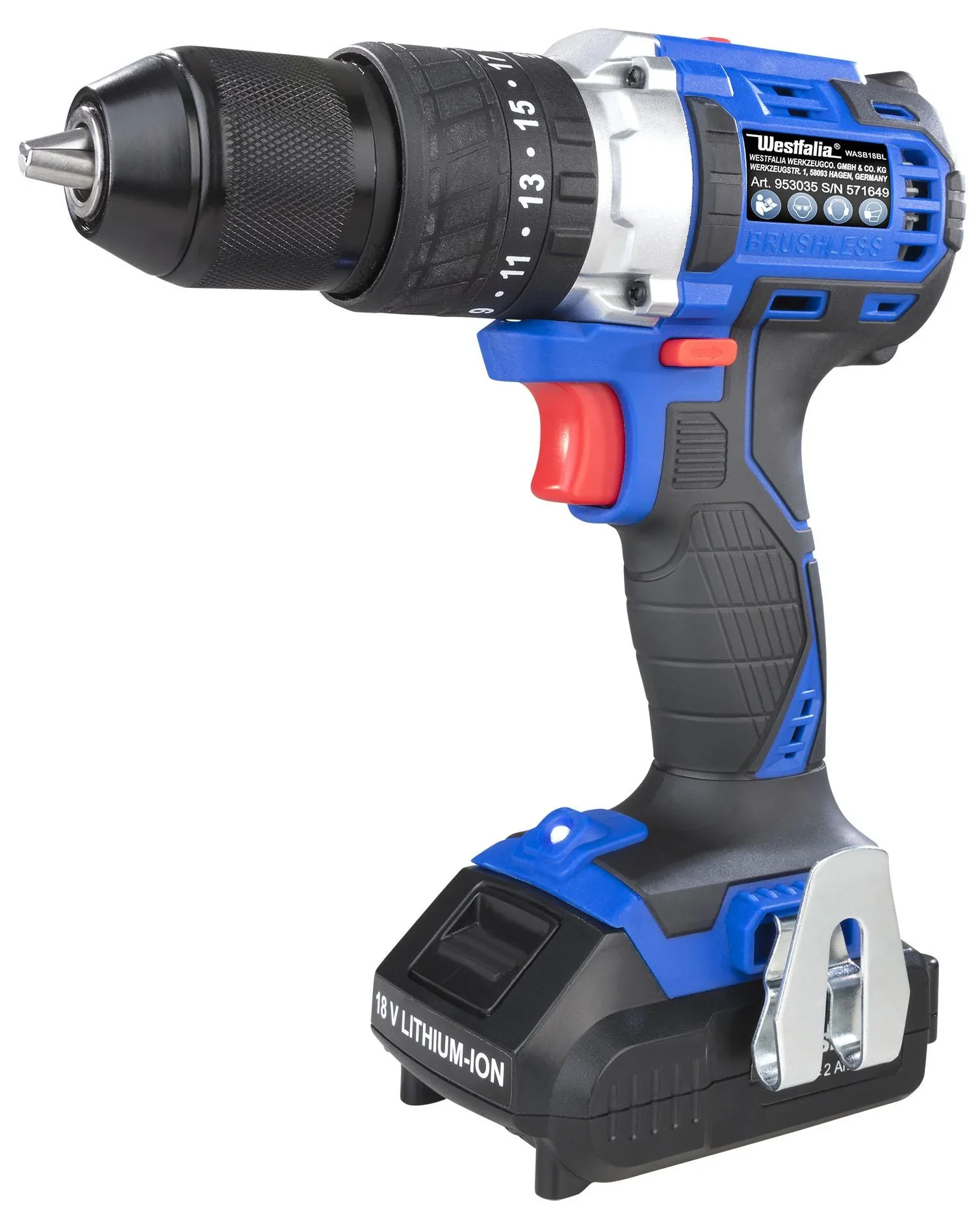 Akku-Schlagbohrschrauber 18 Volt Li-Ion WABS18BL inklusive 2 Akkus 2,0 Ah und Ladegerät 2,4 Ah