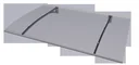 Pultvordach Typ PT Secco 200, Anthrazit, 200 x 90 x 22cm 3 mm klar
