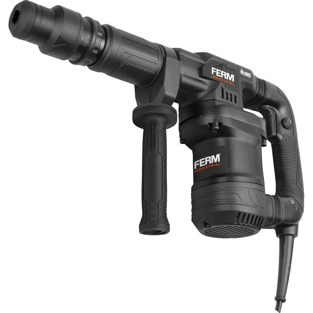 HDM1040P Abbruchhammer 1200W - 6kg - 12 Stufen - Soft Griff - Seitengriff - Mit 2 SDS-max Werkzeugköpfen und Aufbewahrun