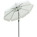 Sonnenschirm Ø2,66 m UV-Schutz 50+ Garten Sonnenschirm 8 Rippen Verstellbar Beige