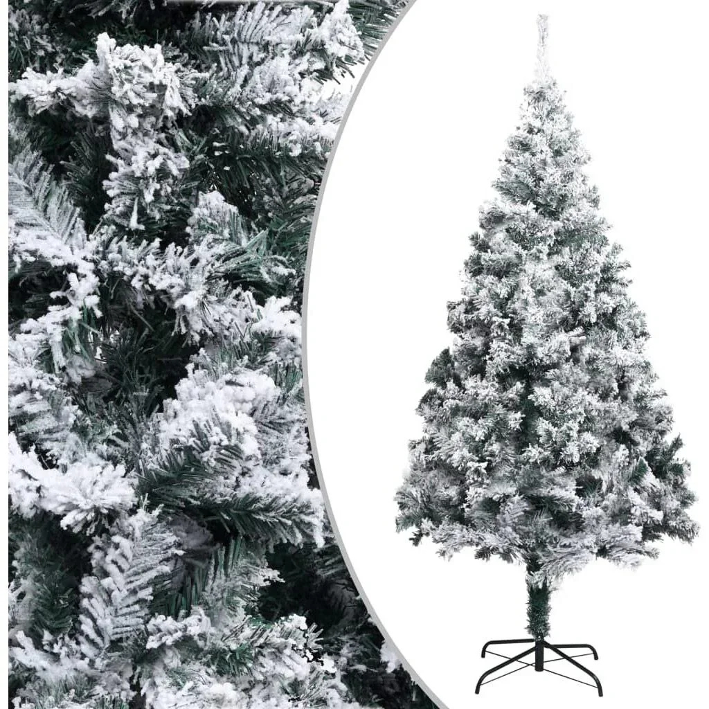 Weihnachtsbaum mit Schneeflocken 180 cm PVC grün