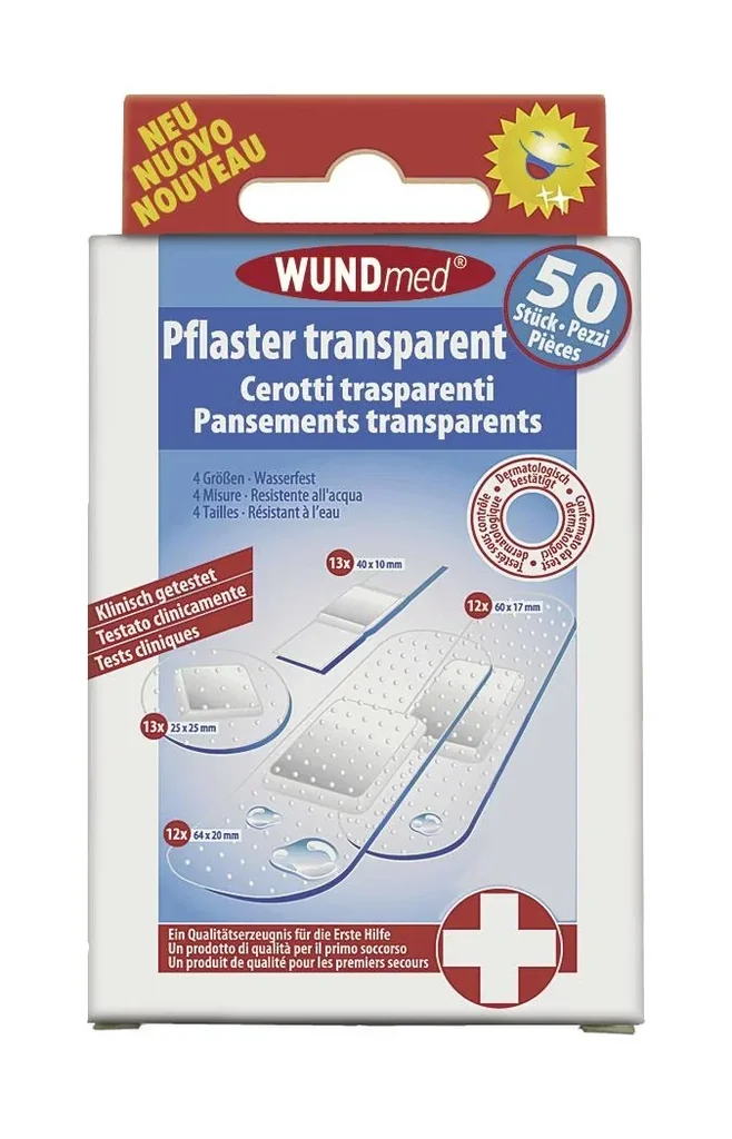 Pflaster, transparent 150-teilig