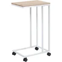 Beistelltisch - auf Rädern - 70 x 40 x 30 cm - Industrial - Weiß/Braun